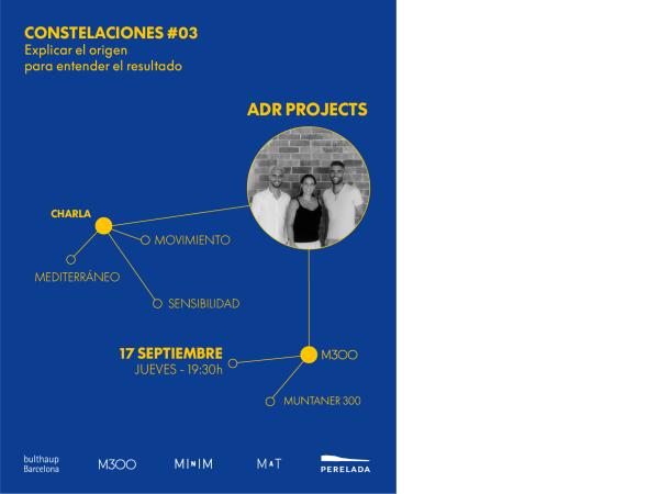 ADR Projects, estudio invitado a la tercera sesión de Constelaciones en M300, espacio cultural del grupo MINIM en bulthaup Barcelona