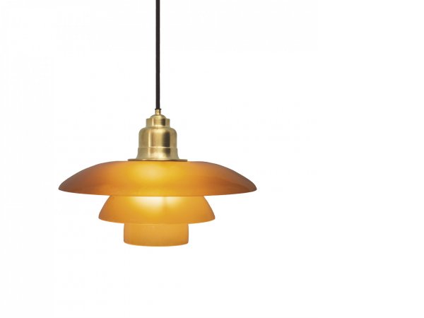 PH 3 1/2 -3 Amber coloured glass pendant, Louis Poulsen 