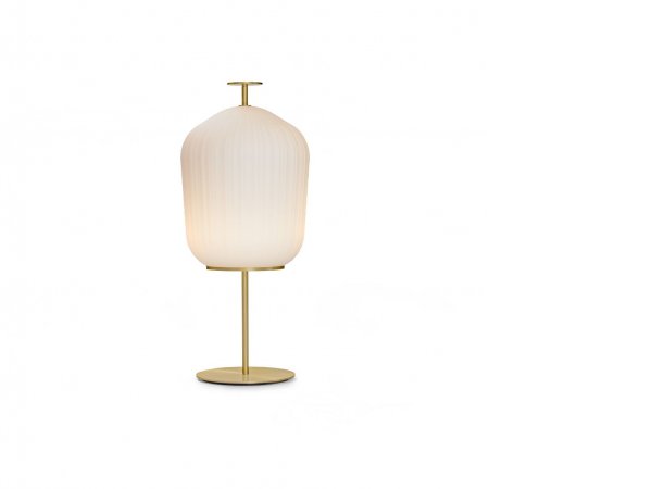 ClassiCon - plissee floor lamp- lámpara de pie - MINIM - varios modelos - estructura dorada - pantalla de cristal
