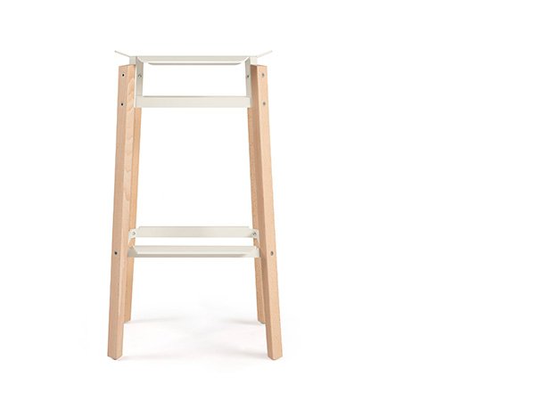 mobles114 - green - Taburete - madera y color blanco - MINIM